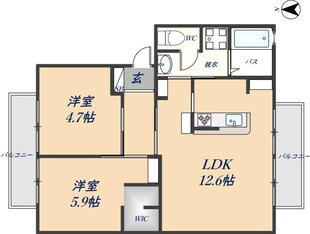 ハイツ左近の物件間取画像